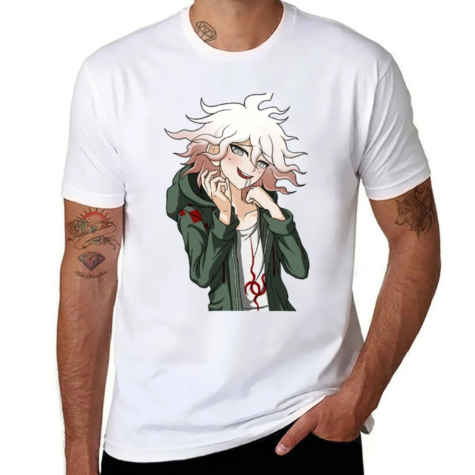 

Nagito Komaeda Design v3 T-Shirt t shirt for man 100 percent cotton cotton t shirts high quality T-Shirt