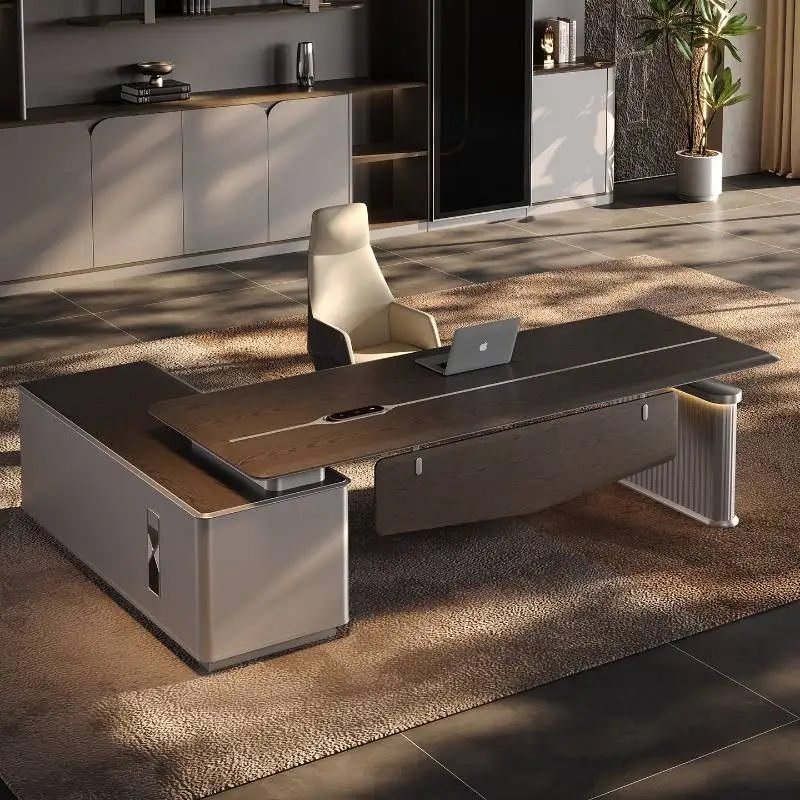 Versatile Storage Work Office Desk Luxury Display Accessories Standing Office Desk Adjustable Wooden Escritorios Furniture