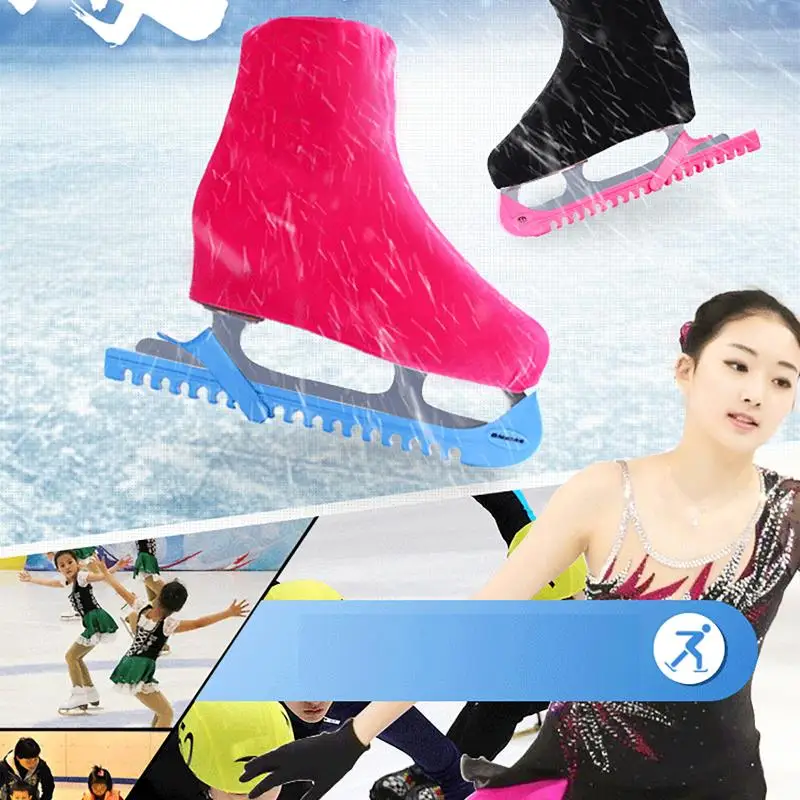 

【1PC High Elastic Velvet Fabric Figure Skating Shoes Cover Protector Dustproof Ice Skate Edge Covers Guard】