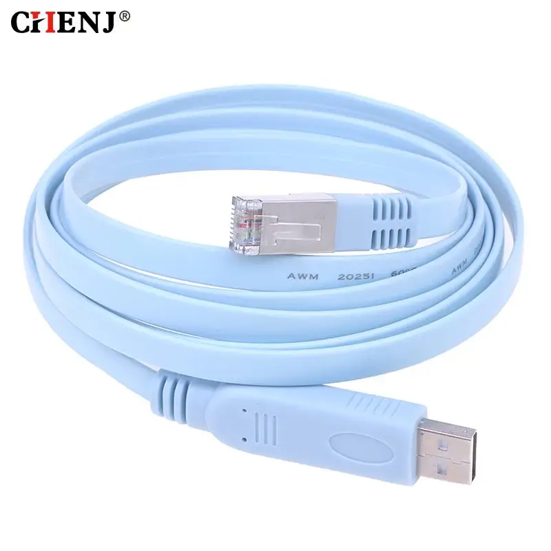 1.8M USB To RJ45 For Cisco USB Console Cable CONSOLE Debug Line A7H5 For Cisco H3C HP Arba 9306 Huawei Router Rollover Console