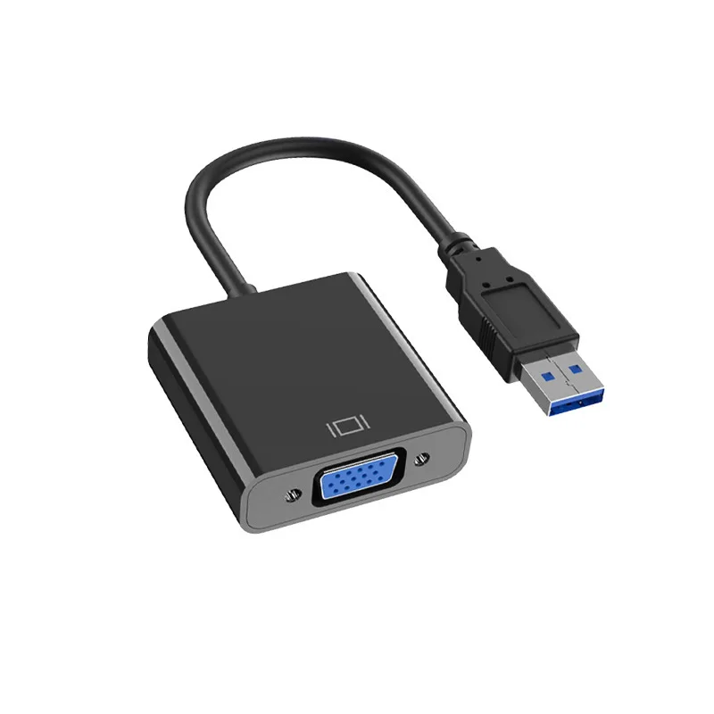 Konverter kabel adaptor USB 3.0 ke VGA, konverter adaptor USB 3.0 ke VGA pria wanita untuk PC HDTV komputer proyektor TV