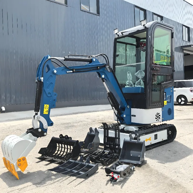 1-2 Ton Mini Excavator Kubota Engine with Thumb Bucket Hydraulic Crawler Digger for Agriculture & Gardening