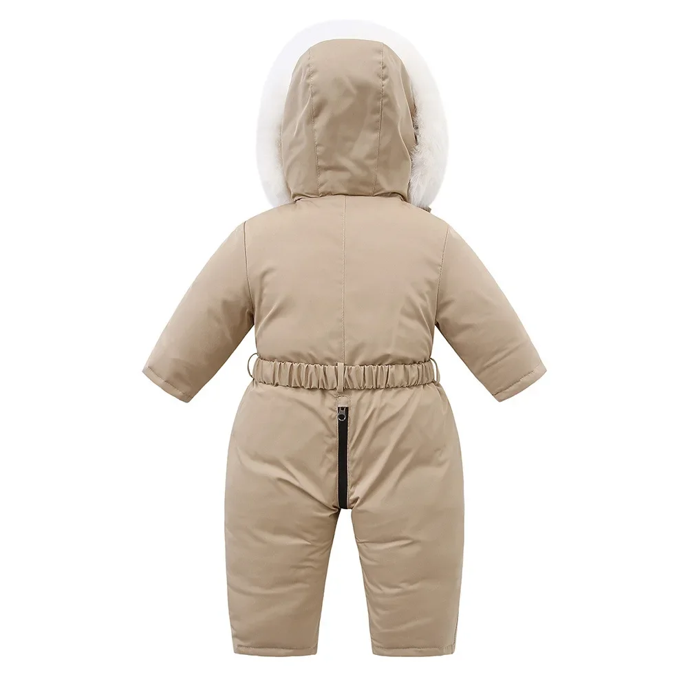 NEW Winter Kid\'s Ski Suit 2-5Y Fur Lining Boy Snow Suit Wear Girsl Warm Overalls Children\'s Thicken Snowsuit Jumpsuit