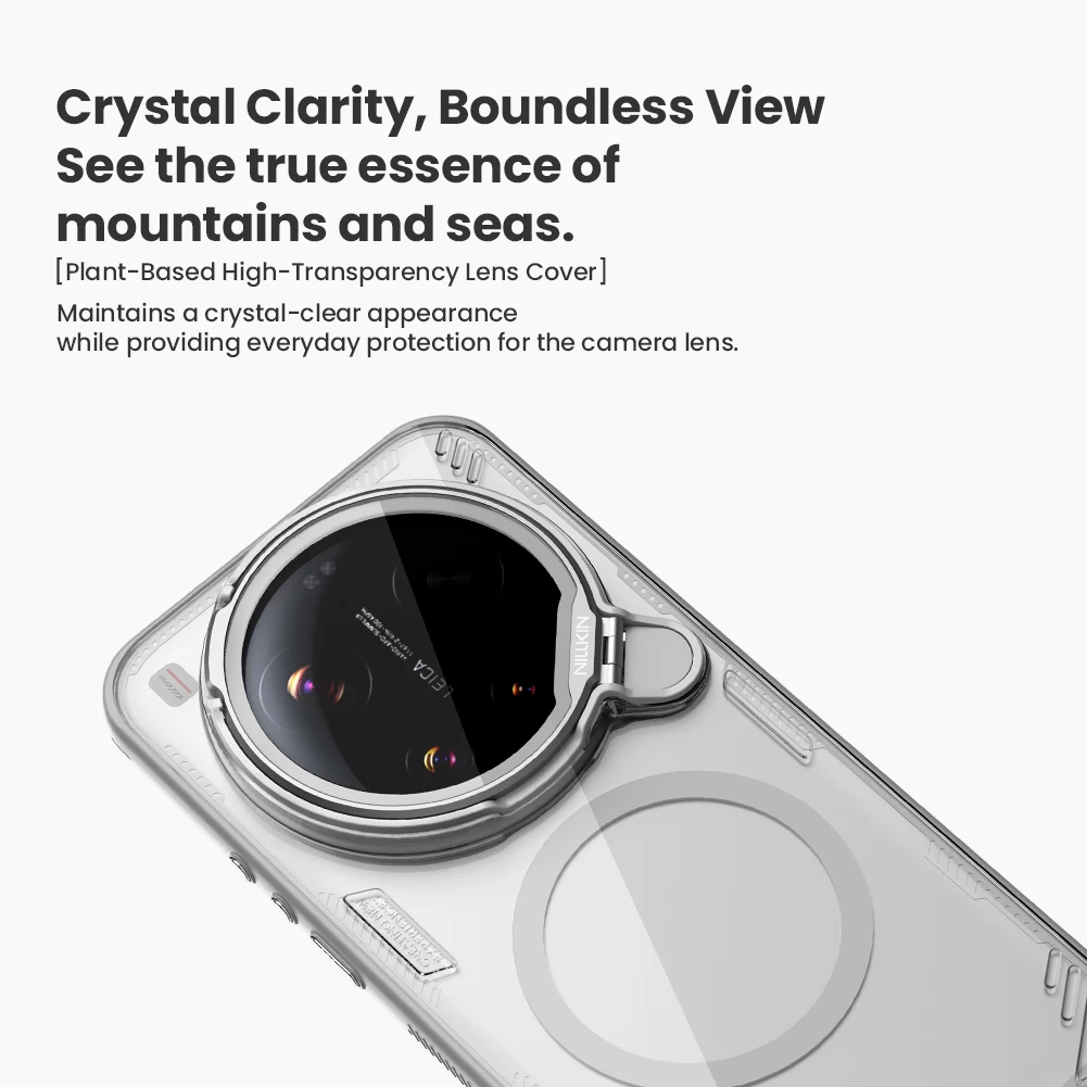 

Чехол NILLKIN для Xiaomi 17 Ultra MagSafe с подставкой CamShield, защитой объектива, магнитной беспроводной зарядкой и из экологически чистых материалов