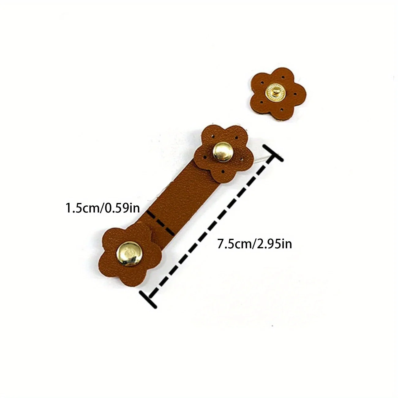 أبازيم أصلية من جلد البولي يوريثان للحقائب - 3 ألوان، على شكل زهرة، حقائب يد DIY، حقائب اليد، صناعة المحفظة - ترصيع الضغط، القابض #6