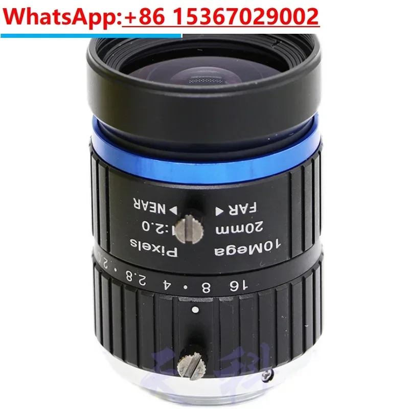 10 million C-port industrial camera lens, 20mm focal length, 1-inch fixed focus lens, machine vision inspection lens