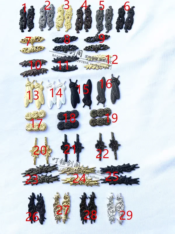 Accesorios de espada de Katana japonesa, accesorios de Metal decorativos de aleación Menuki para Samurai, Katana, Tachi, Tanto, Wakizashi
