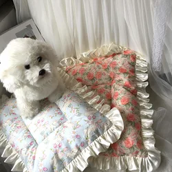 Pet Mat Dog Lace Soft Plush Dog Kennel Mat Handmade Cat Teddy Kennel Universal in All Seasons