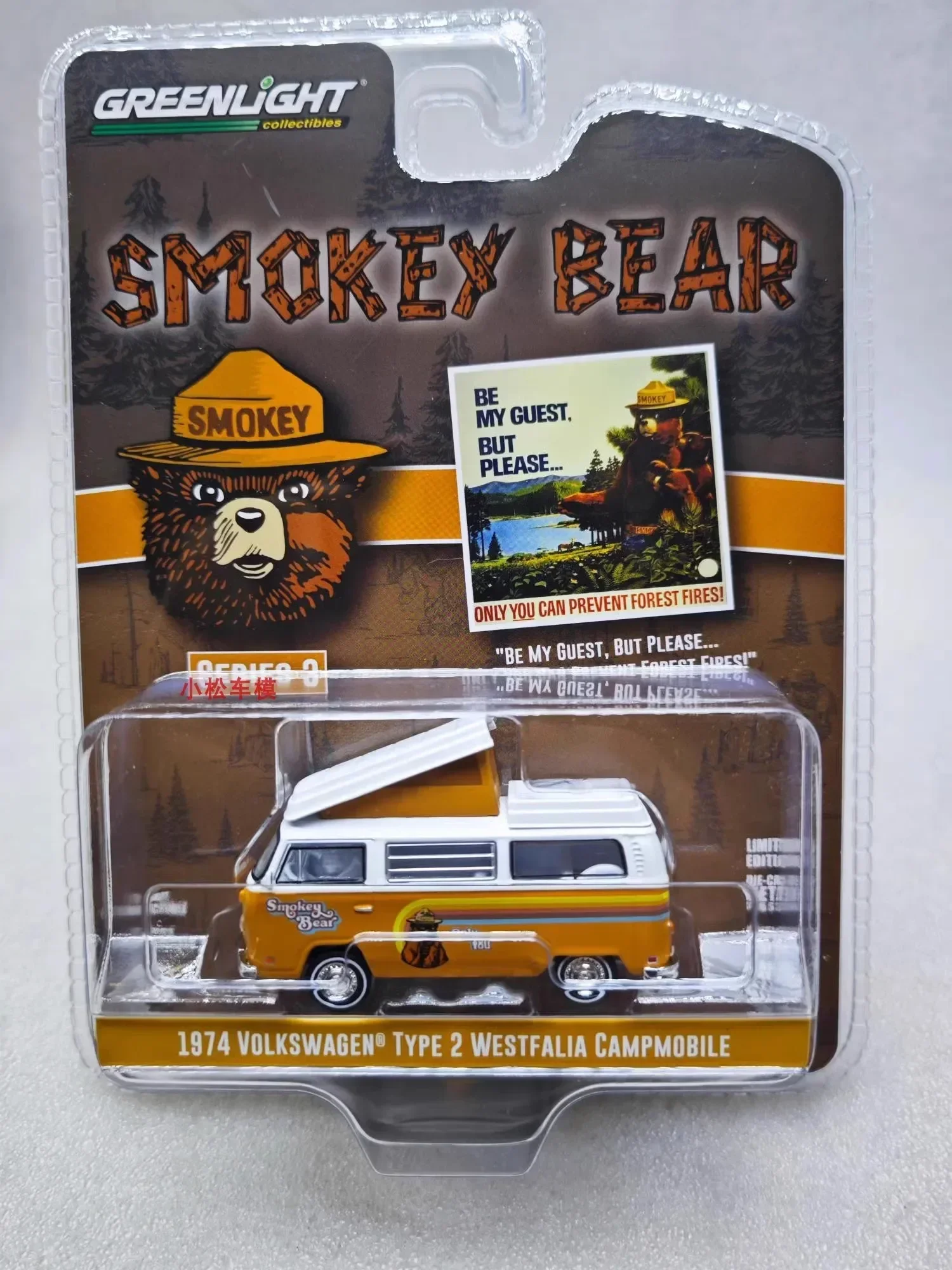 1:64 1974 Volkswagen Type 2 Westfalia CampmobileโลหะDiecastรุ่นของเล่นสําหรับของขวัญคอลเลกชัน