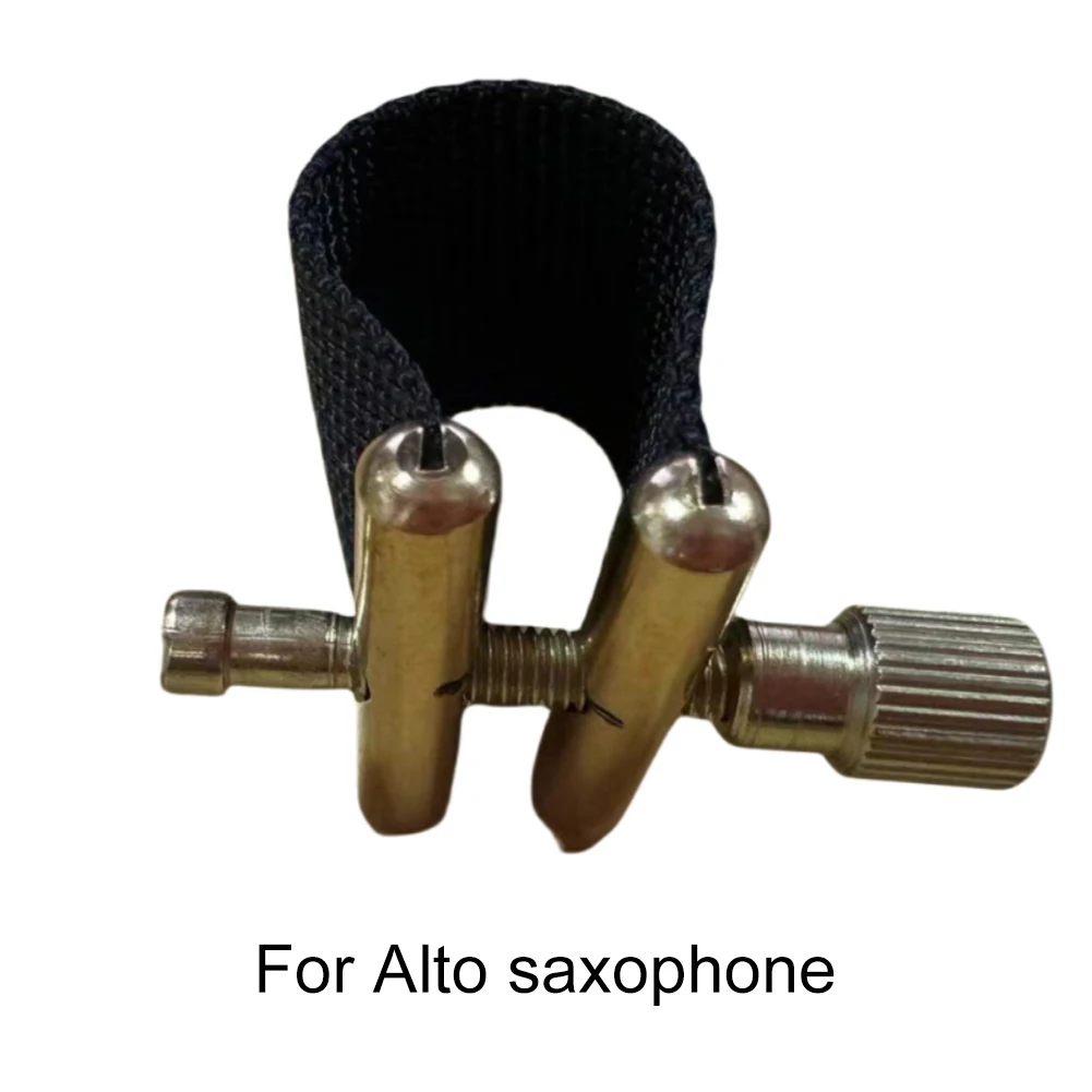 Saxophone Mouthpiece Ligature Clip Fastener Cap with Adjustable Screw for Alto Tenor Soprano Sax Enhancing Sound Stability