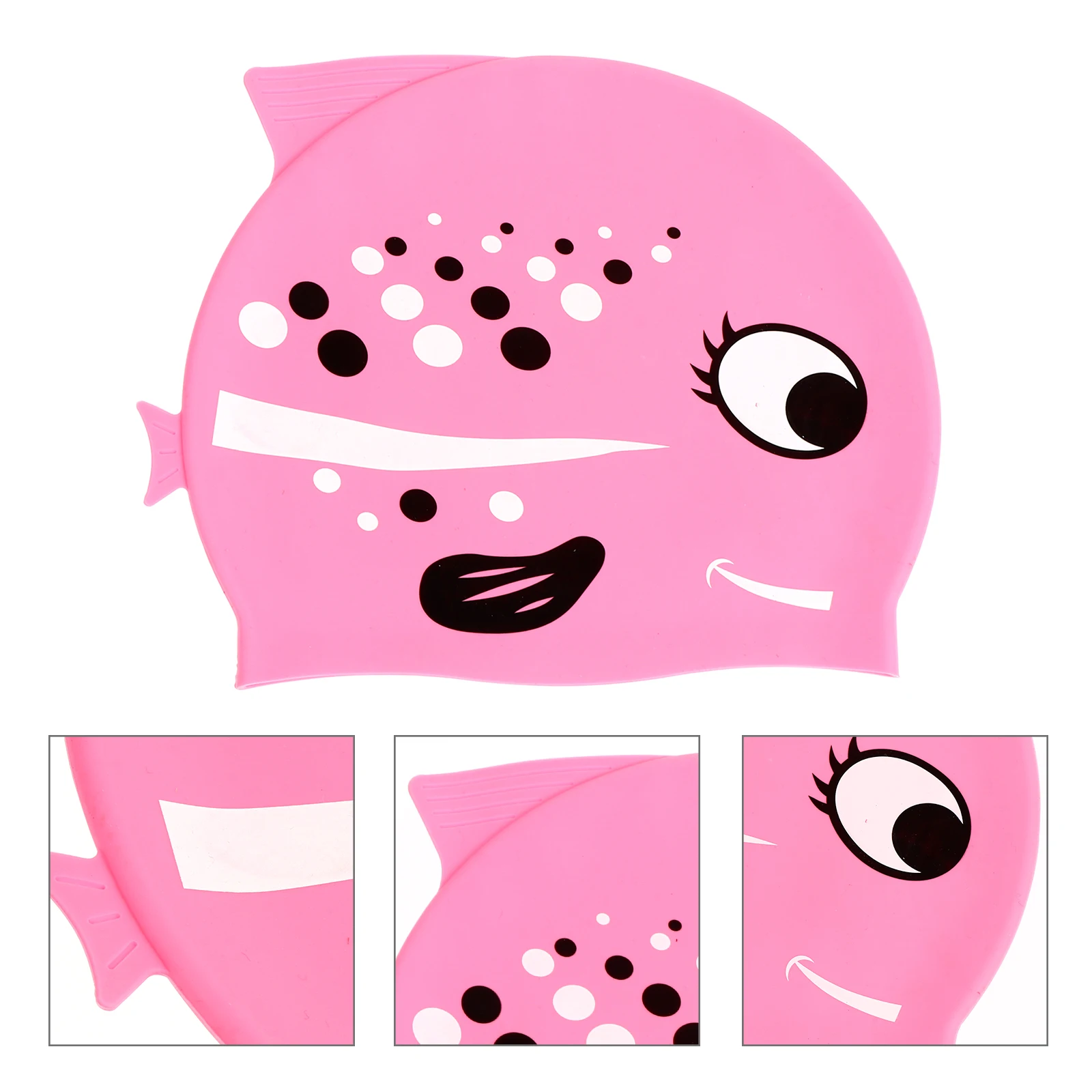 

1 Piece Kid Swim Cap Soft Silicone Swimming Cap with Fun Cartoon Print Comfortable Fit for Toddlers Water Play and Swim Practice