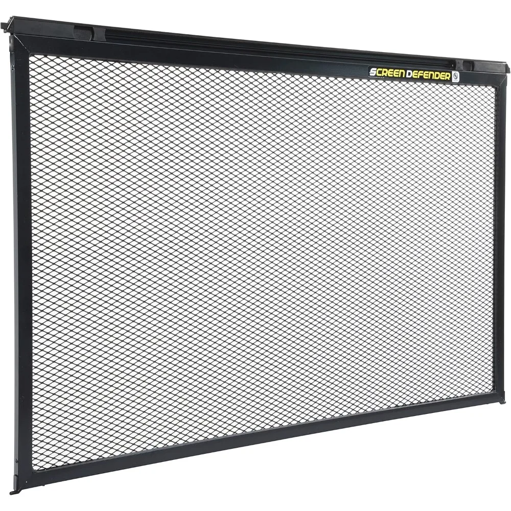 

859794 Screen Defender RV Entry Door Aluminum Screen Protector, 30-inch, Black