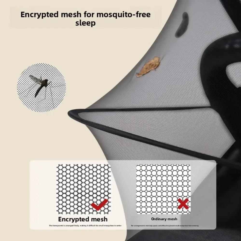 Pushchair Mosquito Net, baby Stroller Accessory, Mosquito Net, Kids' Items, Ventilation Mesh Frame, Insect-Proof Net image 4