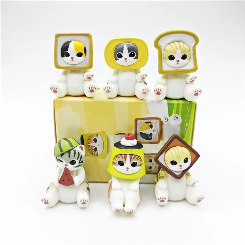 Mofusand Blind Box Toys Toast Series Cute Mini Action Figures Anime Ornaments Dolls Fans Model Christmas Birthday Gifts