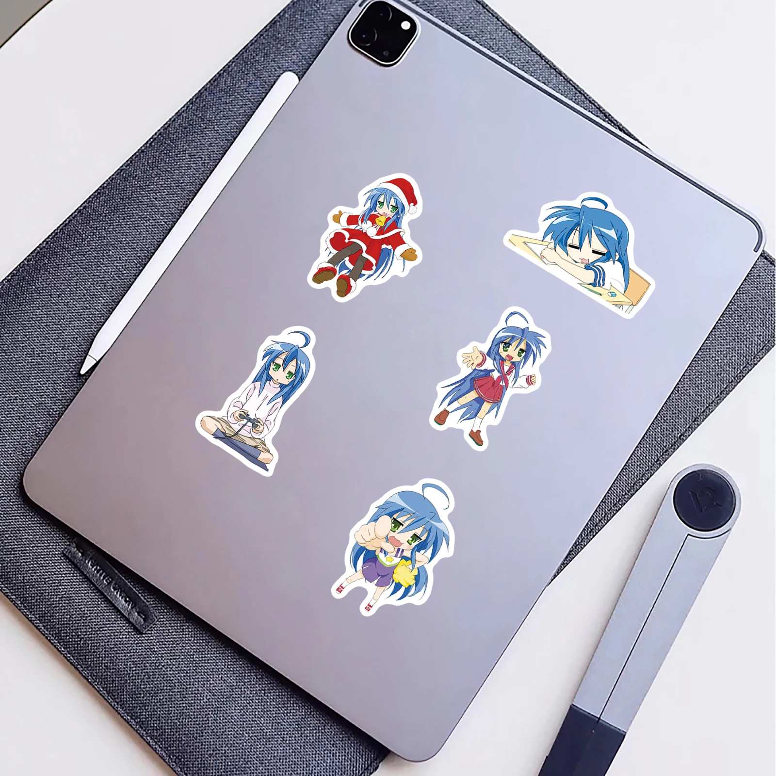 50 Stück Glücksstern Izumi Konata Serie Cartoon Niedliche Graffiti-Aufkleber Koffer Laptop Skateboard Personalisierte Aufkleber – Detail 2