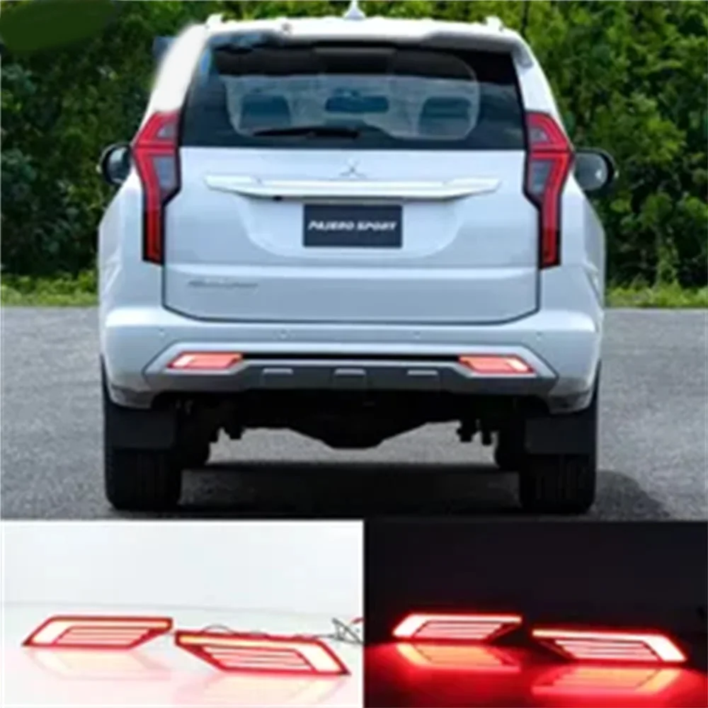 

For Mitsubishi Pajero 2019 2020 Car LED Tail Light Sport Montero Sport Reflector Rear Bumper Light Fog Lamp Stop Brake Light