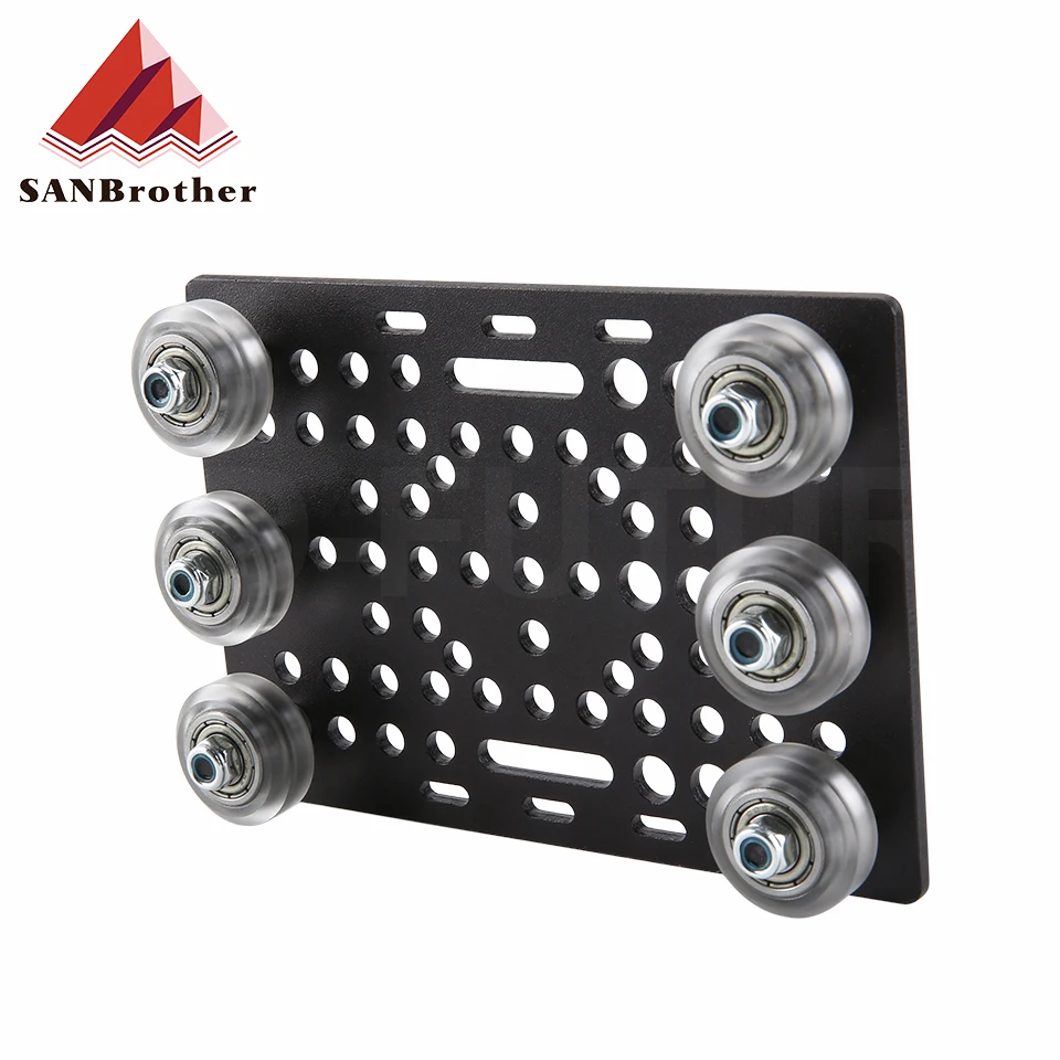 V-Slot Gantry Set 20-80mm Gantry Plate With Wheels For Aluminum Profiles Vslot Aluminum Plate Kits Gantry Plat 3D Printer Part