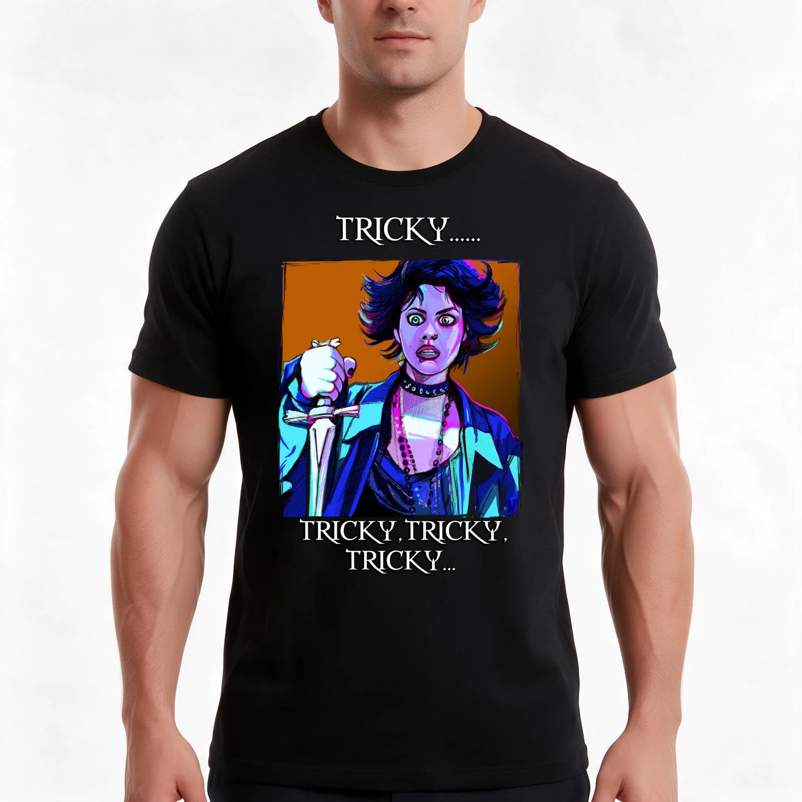 tricky T-Shirt Summer Casual Cotton Tee Oversized Streetwear Tops Vintage Graphic Print Loose Fit Short Sleeve 100% Cotton