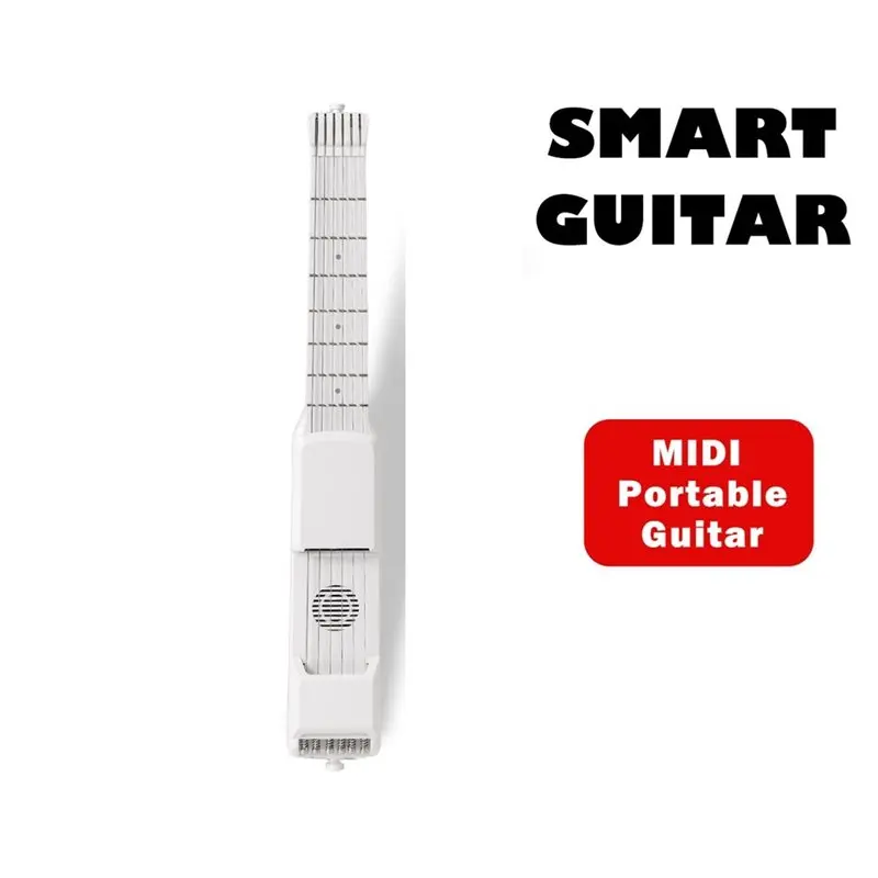 A64T-Smart Electronic Digital Guitar Practice Mini Educational Guitars Stringed Instrument Chord Trainer Pocket Guitar