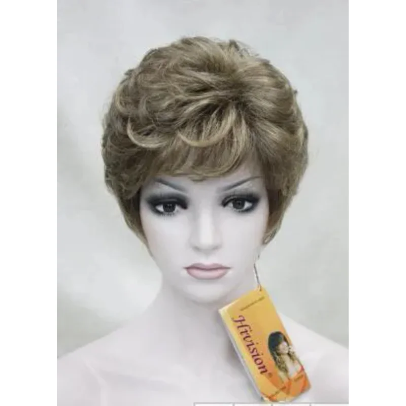 Wigs New Fashion Women Party mix Short curly Hair Wig