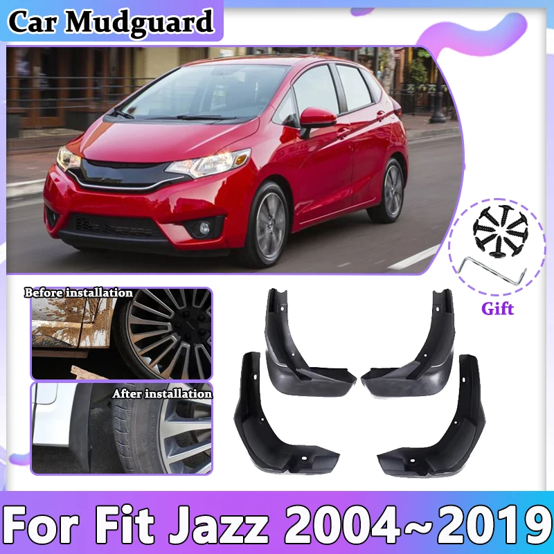 

4x Car Mudguards For Honda Fit Jazz 2004~2018 2019 GD GE GK Mudflaps Splash Mud Guards Flaps Front Rear Fender Spare Accessories