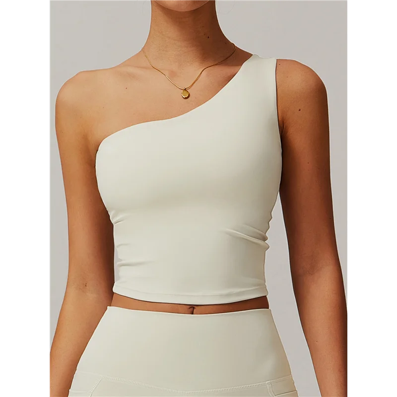 

【SEE】Women's One Shoulder Tank Tops Sleeveless Slim Fit Cropped Tee Shirt Y2k Tops