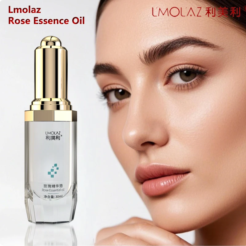 Lmolaz Rose Essence Oil-Anti-Acne Brightening Serum dla matowej i tłustej skóry, nawilżające, kontrolujące suchość, nawilżające i rewitalizujące skórę