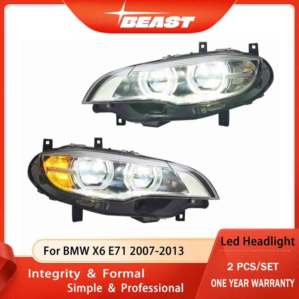 

Plug and Play for BMW X6 E71 2007-2013 Front Lamps for BMW X6 E71 Full LED Headlights Car light assembly