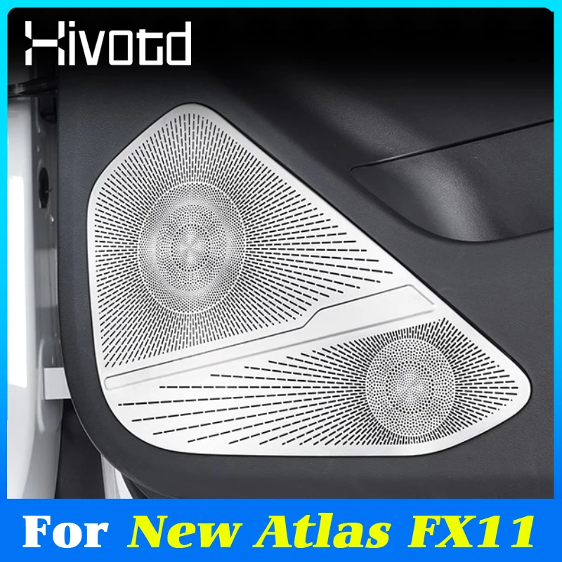 For Geely New Atlas FX11 Boyue L 2023 2024 Car Side Door Speaker Cover Trim Horn Speaker Grille Protection Interior Accessories