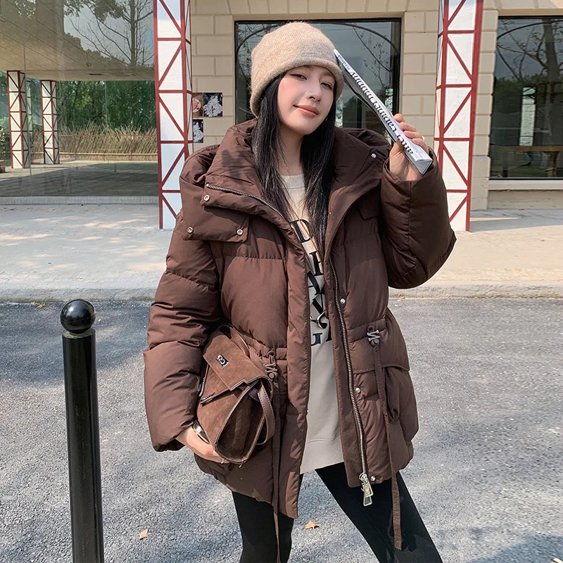 2026 Winter New Women's Down Jacket Commuter Windproof Hooded High End Jacket