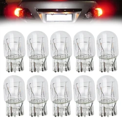 10PCS T20 7443 1891 Signal Light 21/5W Clear Glass Turn Signal Stop Brake Tail Light Bulbs Daytime Running Lights