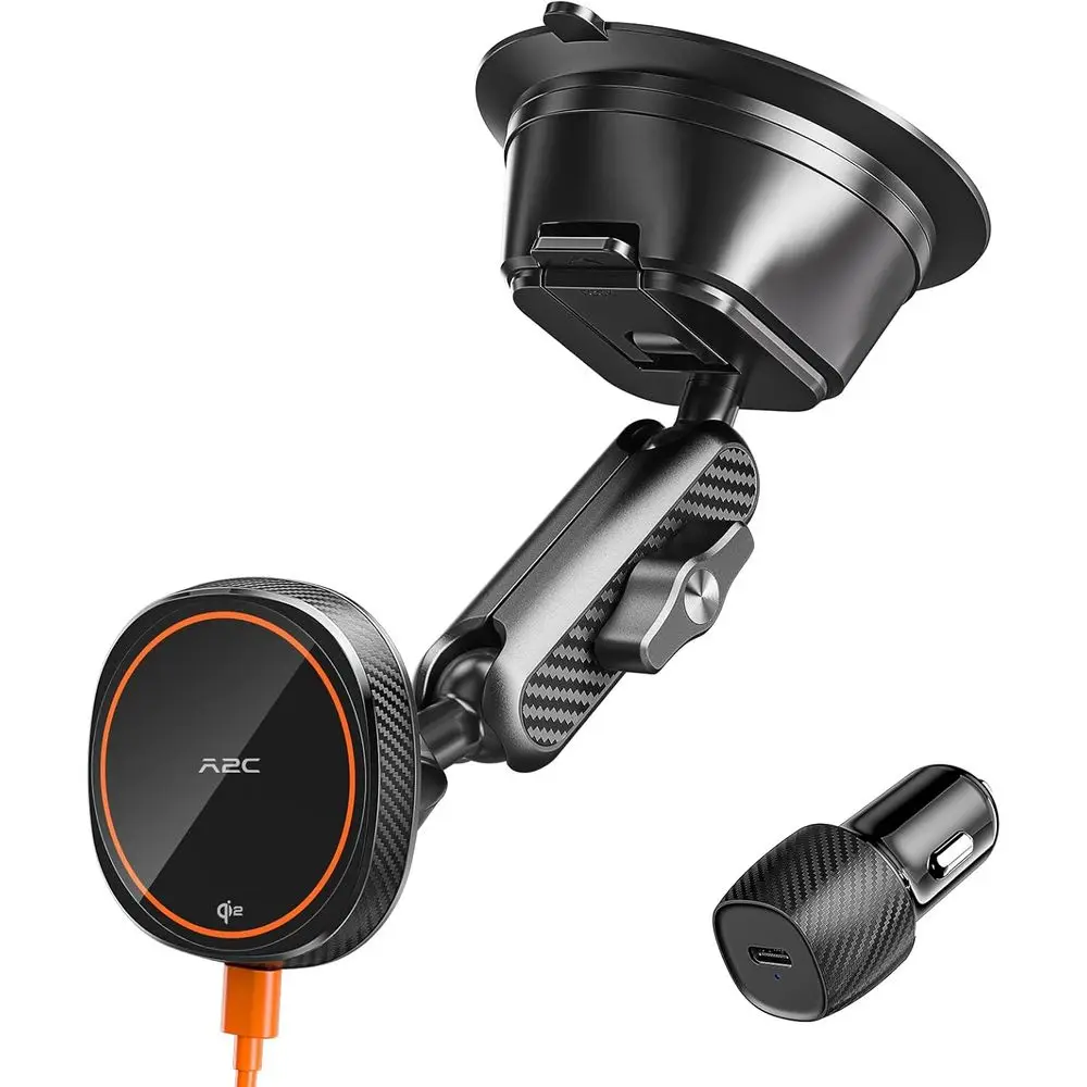 

Беспроводное магнитное автомобильное крепление 15 Вт для iPhone 17/16/15/14/13/12, с кронштейном из сплава