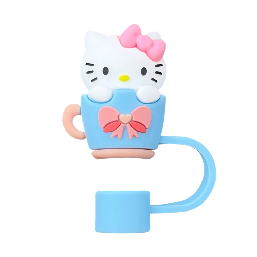 HelloKitty 밀짚 커버 캡 10mm 방진 재사용 가능한 밀짚 팁 스탠리 컵 용 뚜껑 누출 방지 방진 밀짚 커버 선물