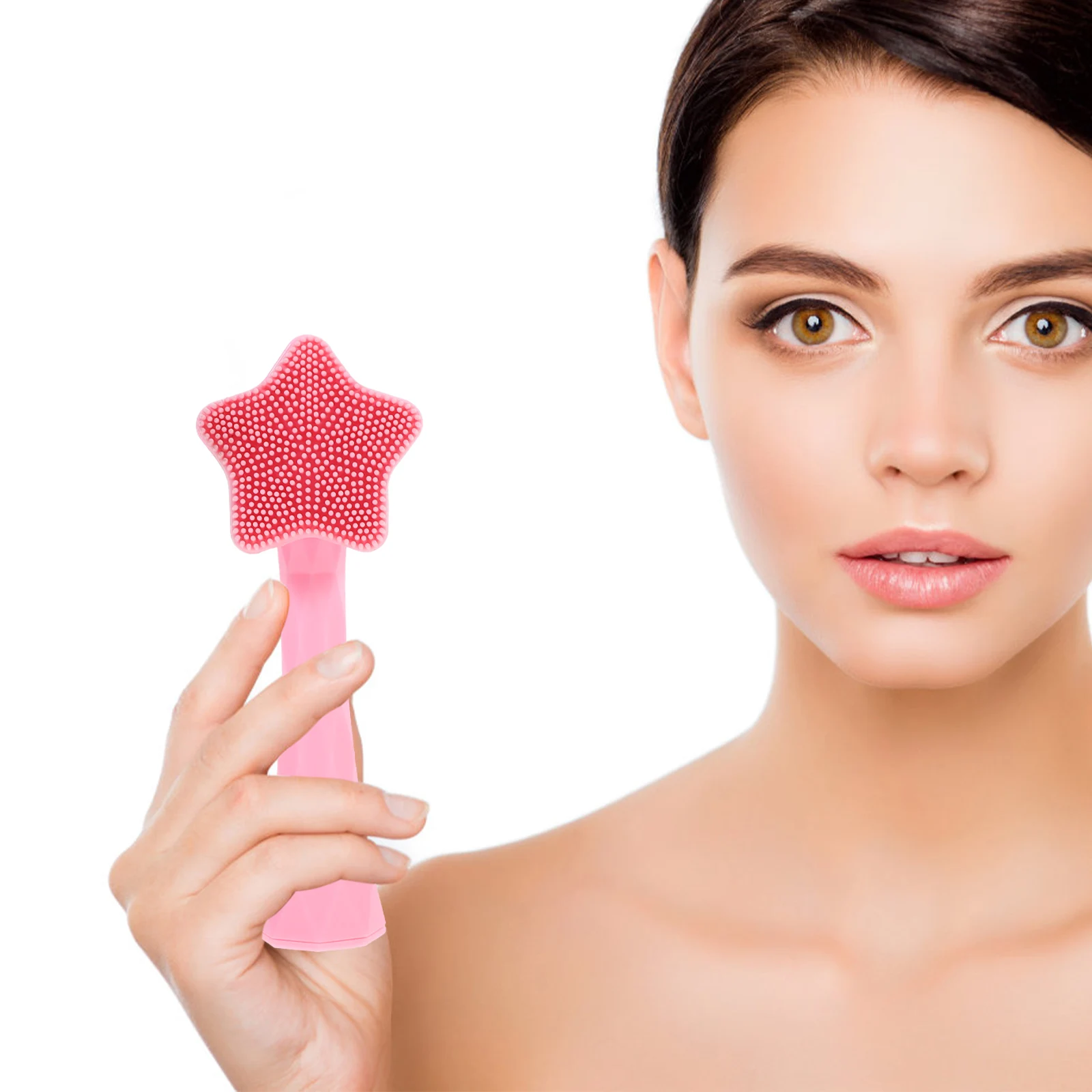 فرشاة تنظيف الوجه، بلاستيك ناعم ومتين، خفيف الوزن، محمول للعناية بالبشرة، أداة تدليك الوجه، مقشر يدوي