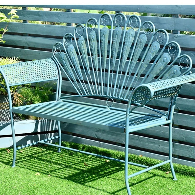 Metal Industerial Garden Chairs Hard French Armrest Fancy Design Garden Chairs Modern Long Fauteuil Jardin Exterieur Furniture