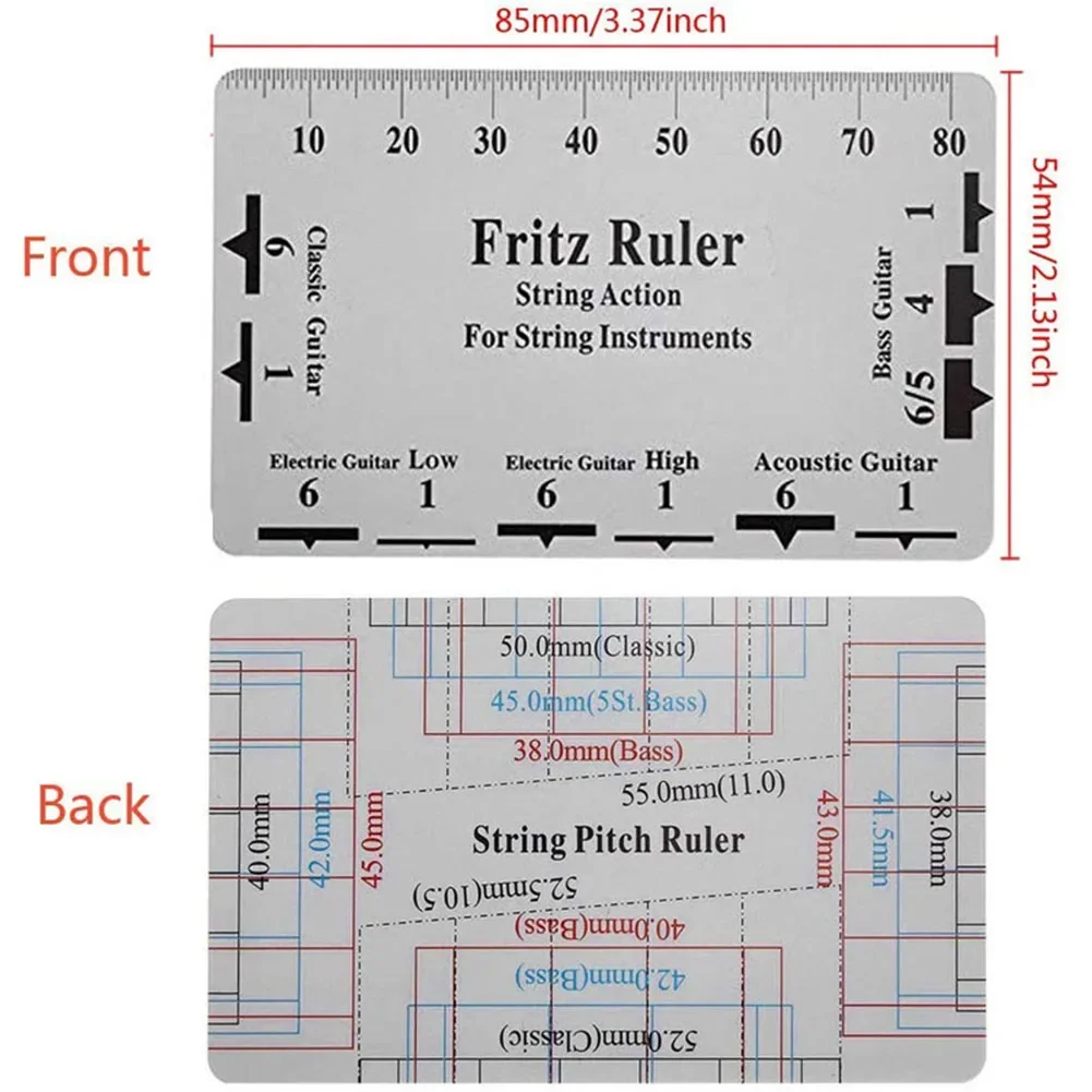 

Ruler Luthier Tools 20 X 20cm Fret Slot Depths Guitar Neck Notched String Pitch Ruler Gauge With Cloth Fret Ruler Luthier Tools