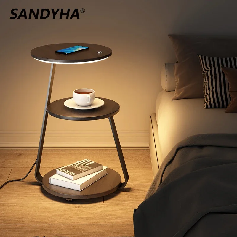 SANDYHA Lámpara de pie moderna de girasol, diseño elegante, iluminación brillante, luz de pie para dormitorio, sala de estar, decoración del hogar