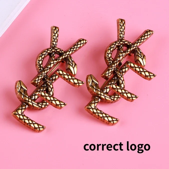 Luxury Brand Vintage Y Letter Brooch for Coat