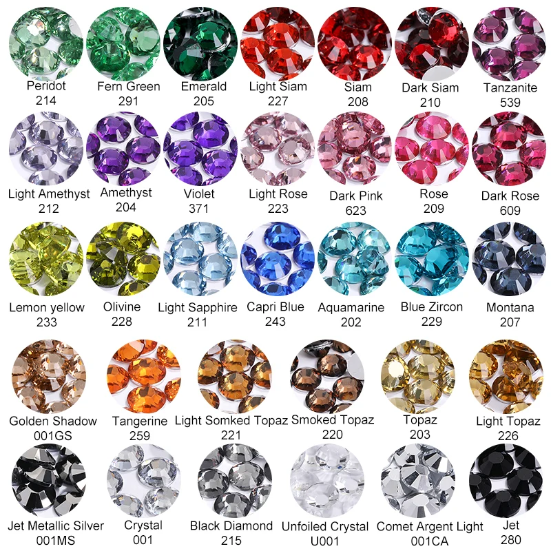 Clear Resin Crystals Flat Back Brilliant Round Rhinestones Bulk Bling Stones Glitter Gems Transparent Ab Strass No Hotfix 2-6mm