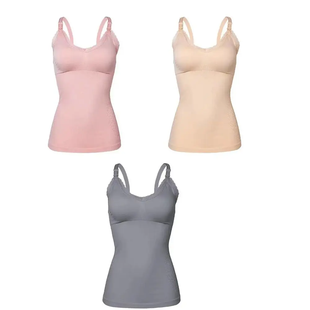 Breathable Pregnant Women's Camisole Comfortable Soft Breastfeeding Camisoles Nursing Vest Large Size Maternity Underwear