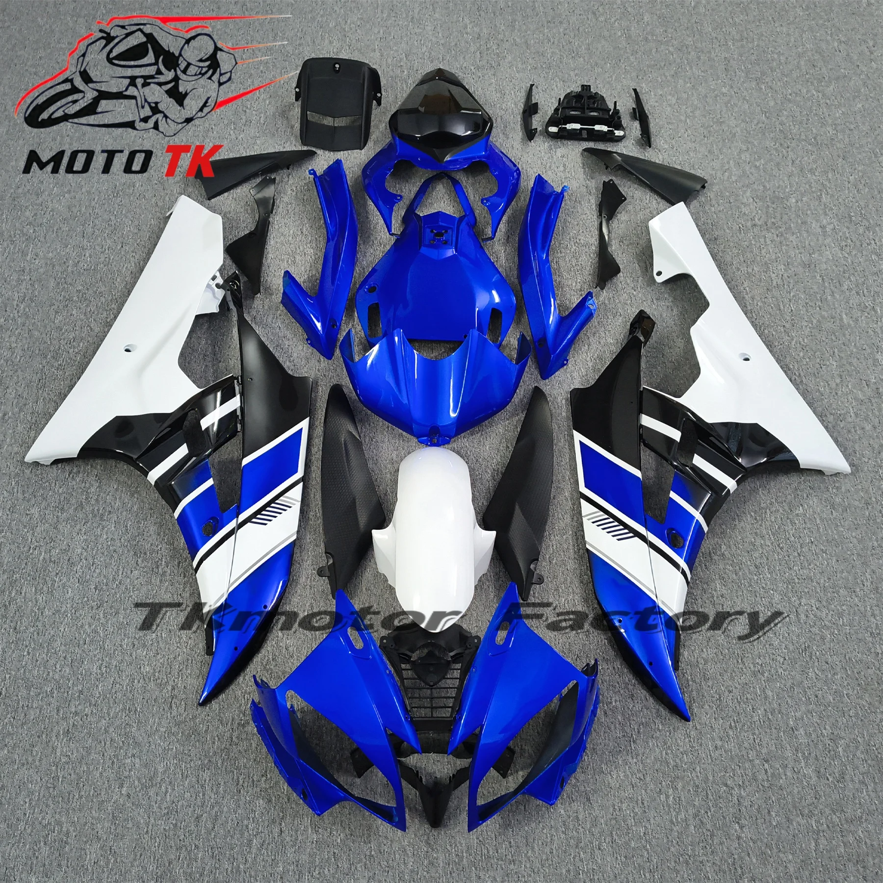New Style Fairing Kit For Yamaha YZF R6 06 07 YZFR6 2006 2007 Motorcycle ABS Fairings Bodywork Panel Set Full Tank Cover Black 3