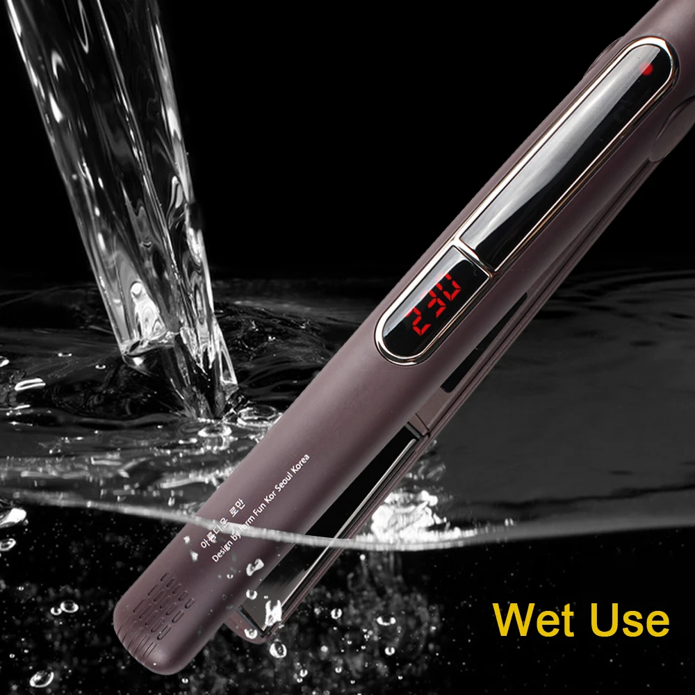Hair Straightener Professional 450℉ Tourmaline Ceramic Keratin Hair Flat Iron 2 In 1 Salon Hair Styling Tools Curling Irons