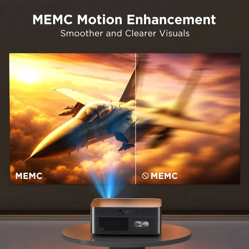 C50B 1000Ansi Lumens Smart Projector Wifi With Bluetooth Android 4K Black Home Data Outdoor Wall High Resolution Projector