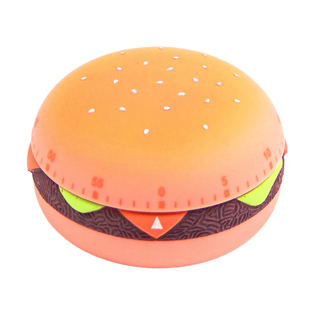 

Kitchen Timer Burger Shape Mechanical Cooking Baking Timing Tool Cartoon Countdown Time Reminder for Office Study Home Use
