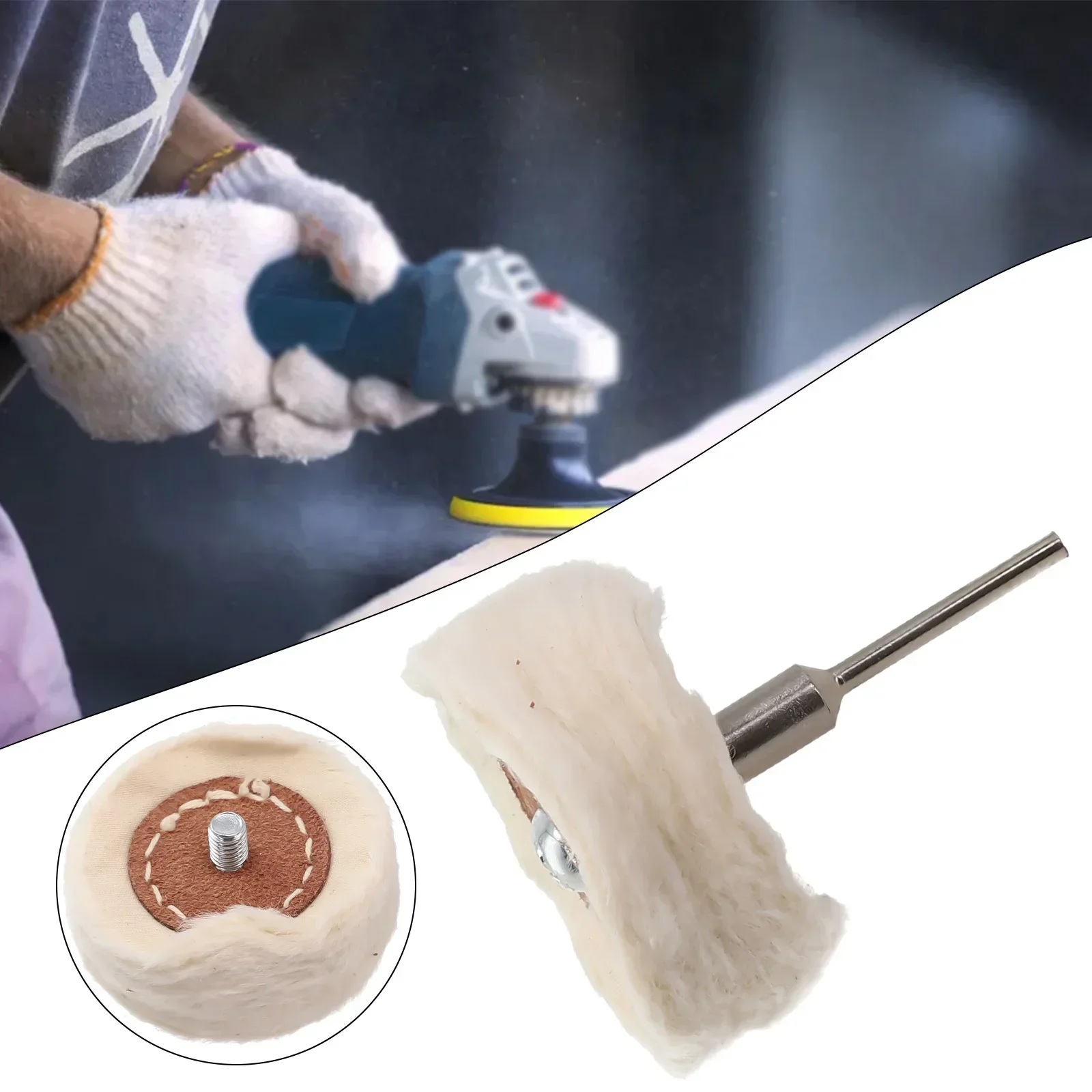 T Type Polish Cloth Wheel Brush Head Grinder Shank Buffing Accessory Rotary Polishing Disc Polisher Abrasive Tools