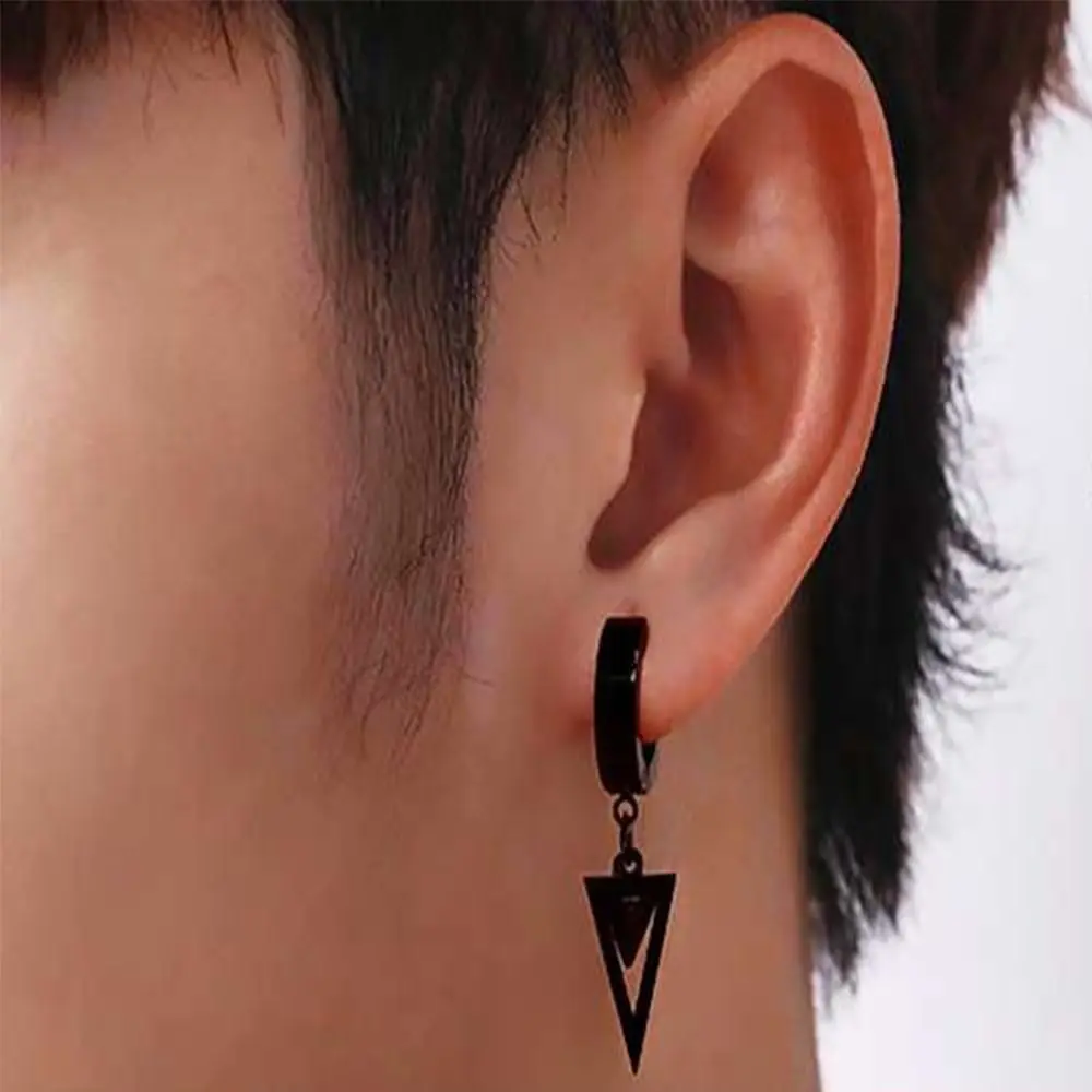 Jewelry Hip Hop Conical Triangle Birthday Gift Trendy Men Gothic Earrings Korean Style Earrings Stud Earrings Dangle Earrings