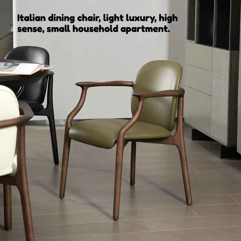 

Contemporary Kitchen Dining Chairs Luxury Wooden Legs Italian Restaurant Buffets Dining Chairs Vanity Lounge Home Furniture