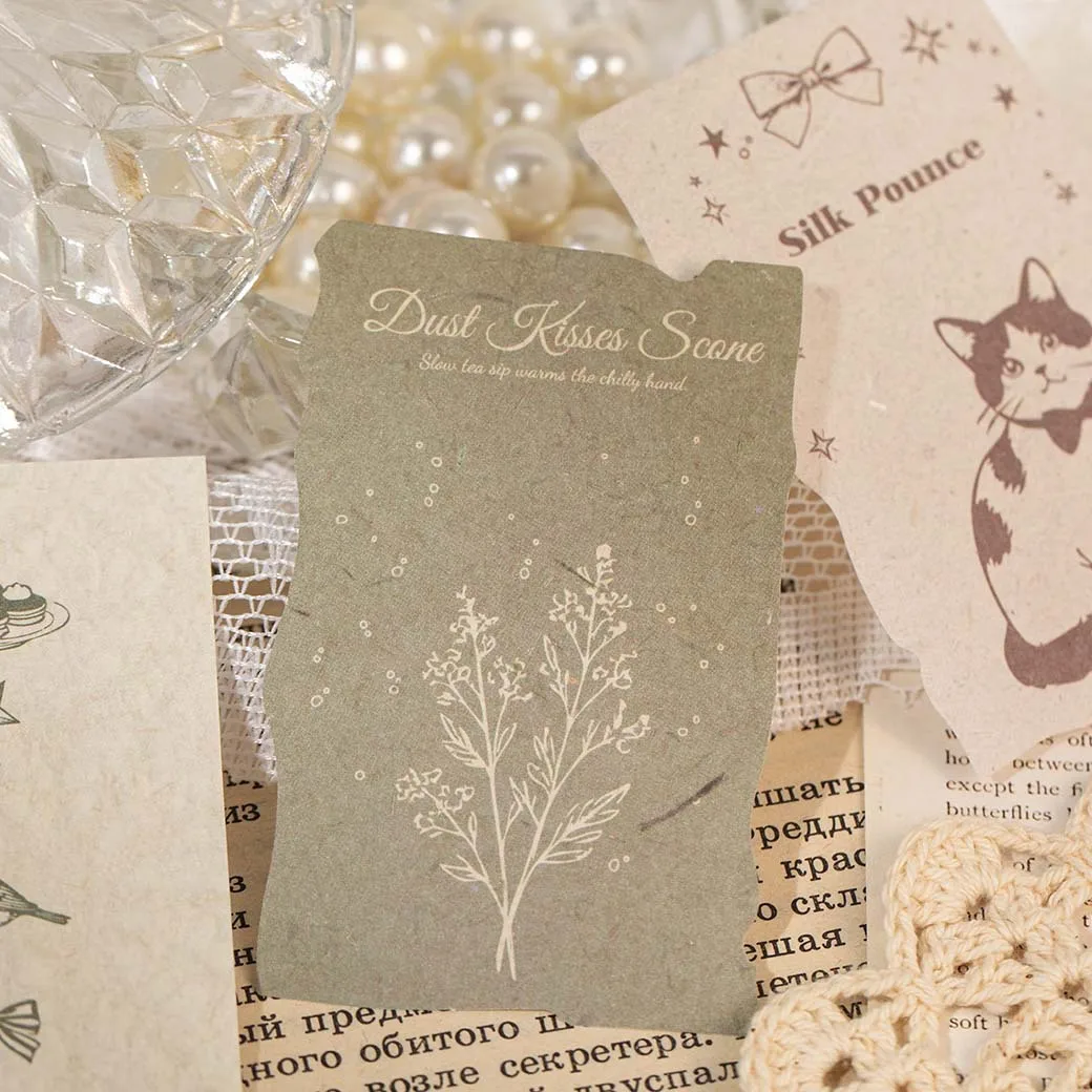 

20pcs/lot Memo Pads Material Paper Meow and Sweet Time Junk Journal Scrapbooking Cards Retro Background Decoration Paper