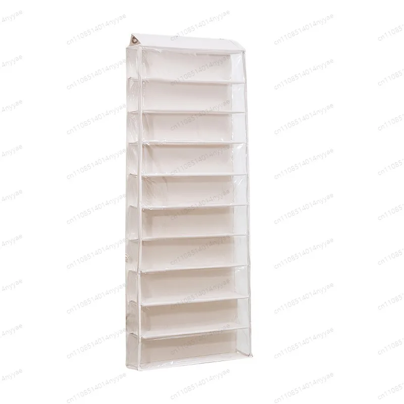 Foldable Door Hanging Storage Bag Fabric Organizer with Pockets for Shoes Hats Dolls Wardrobe