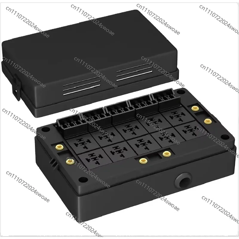 RB-R10F15 ATC/ATO 15 Slot Car Relay Socket 15 Way Car Fuse Relay Box 12v with Truck Marine Terminal